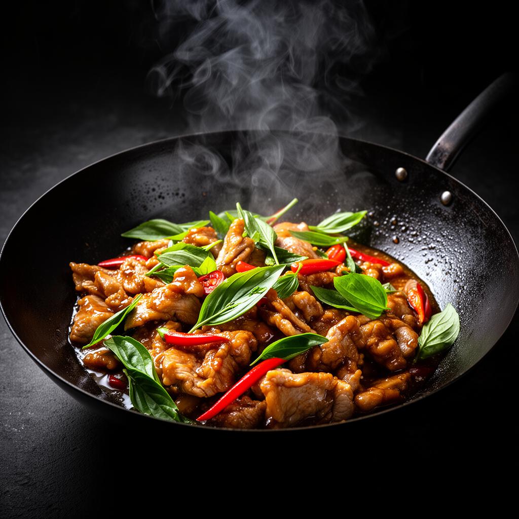 Wok au basilic